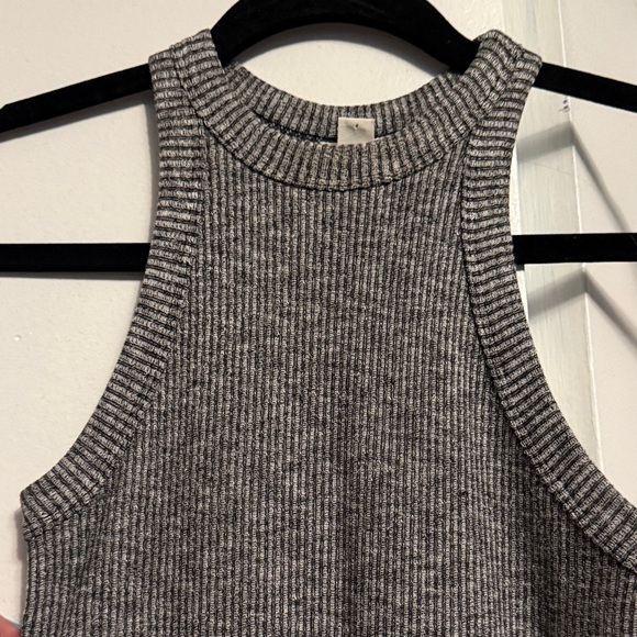 Garage Gray Ribbed Mini Dress - Picture 3 of 3